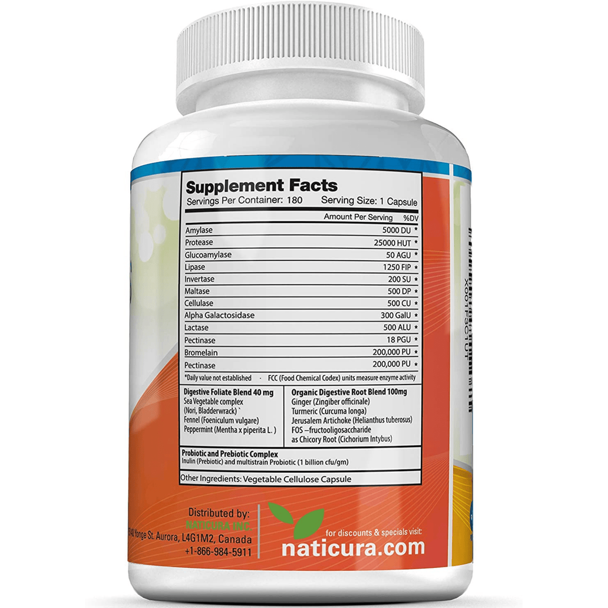 Naticura Digestive Enzymes - 180 Cápsulas Vegetales - Haz Tu Pedido