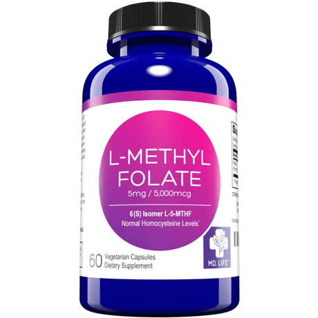 MD. Life L-Methylfolate Folate - 60 Cápsulas Vegetarianas - Haz Tu Pedido