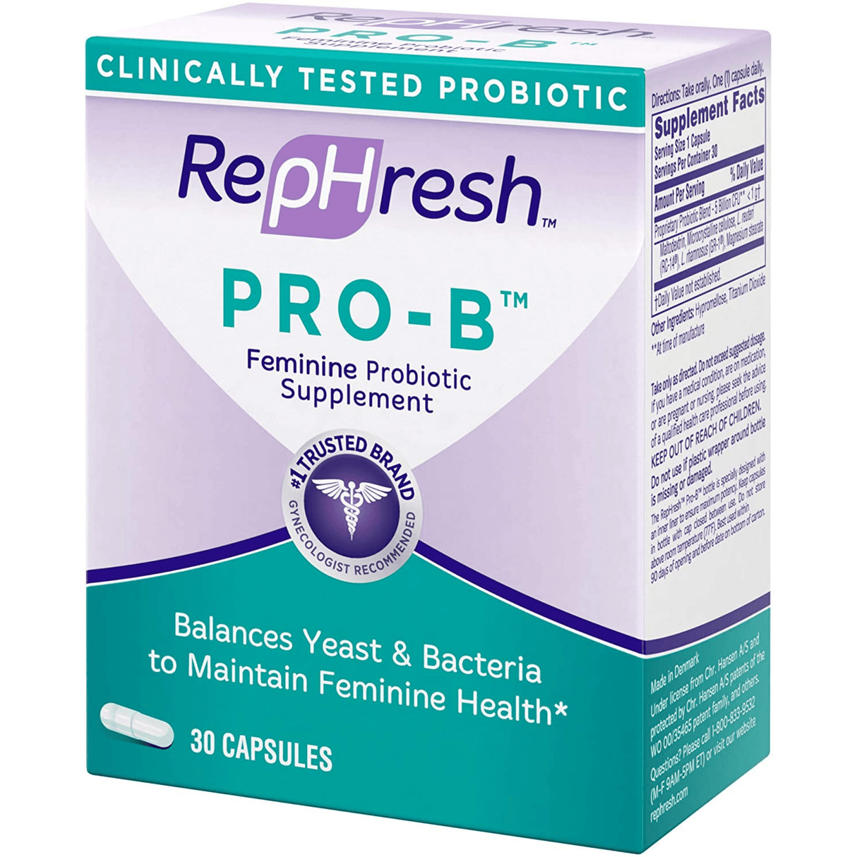 Rephresh Pro-B Femenine Probiotic Supplement - 30 Cápsulas - Haz Tu Pedido