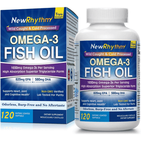 NewRhythm Omega-3 Fish Oil - 120 Cápsulas Blandas - Haz Tu Pedido