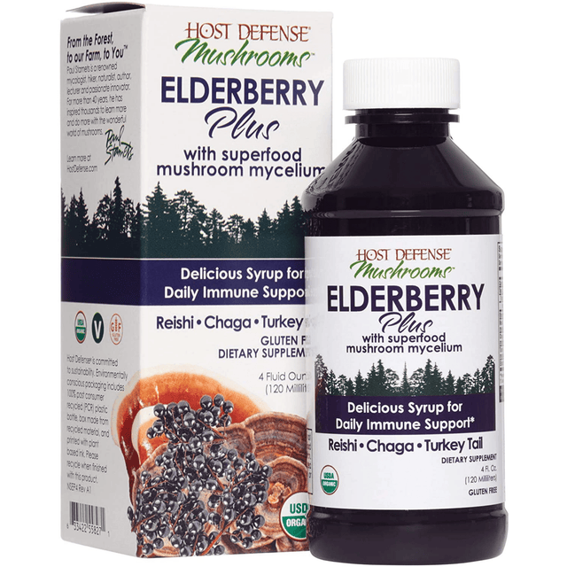 Host Defense Mushrooms Elderberry Plus - 120 ml - Haz Tu Pedido