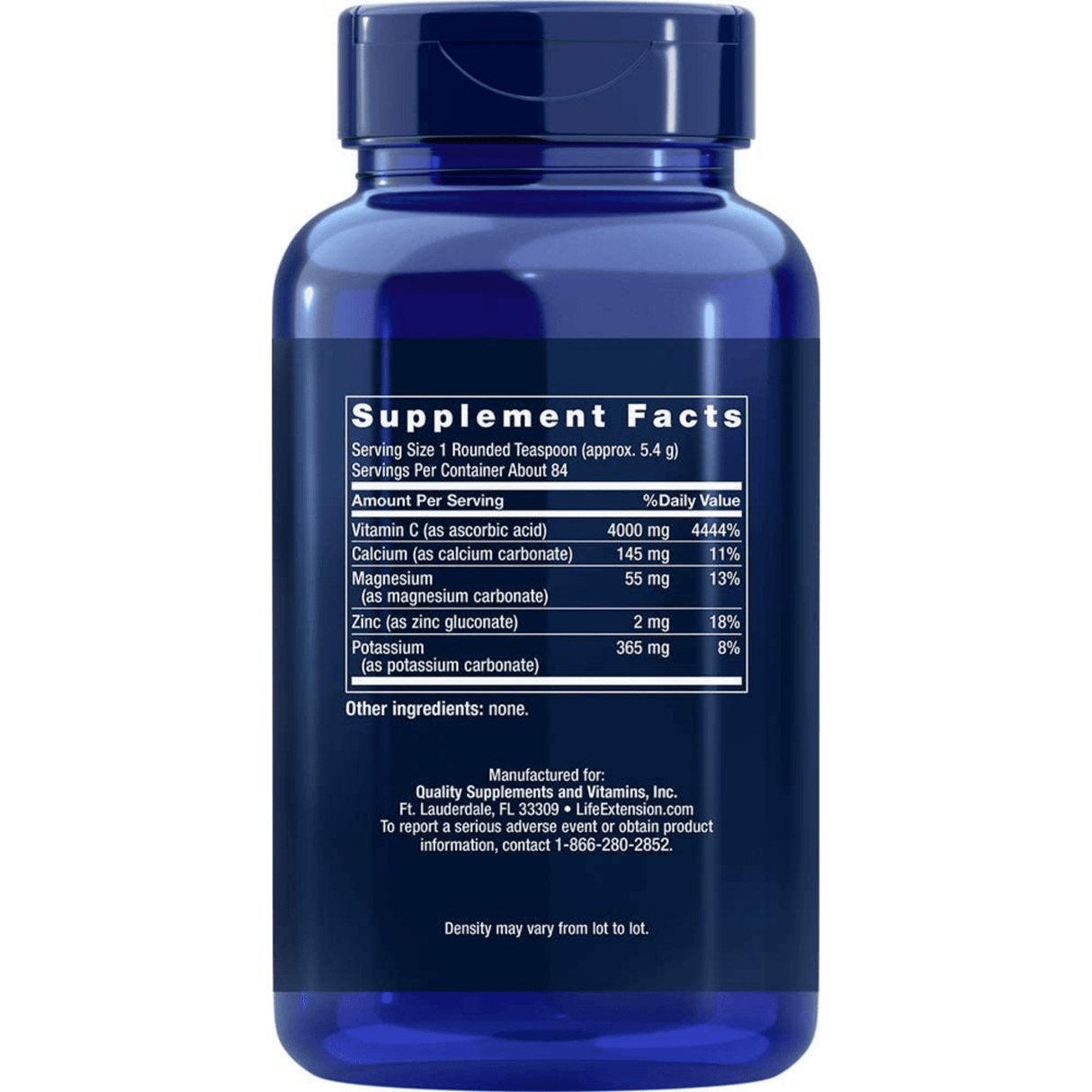 Life Extension Buffered Vitamin C Powder - 454 g - Haz Tu Pedido