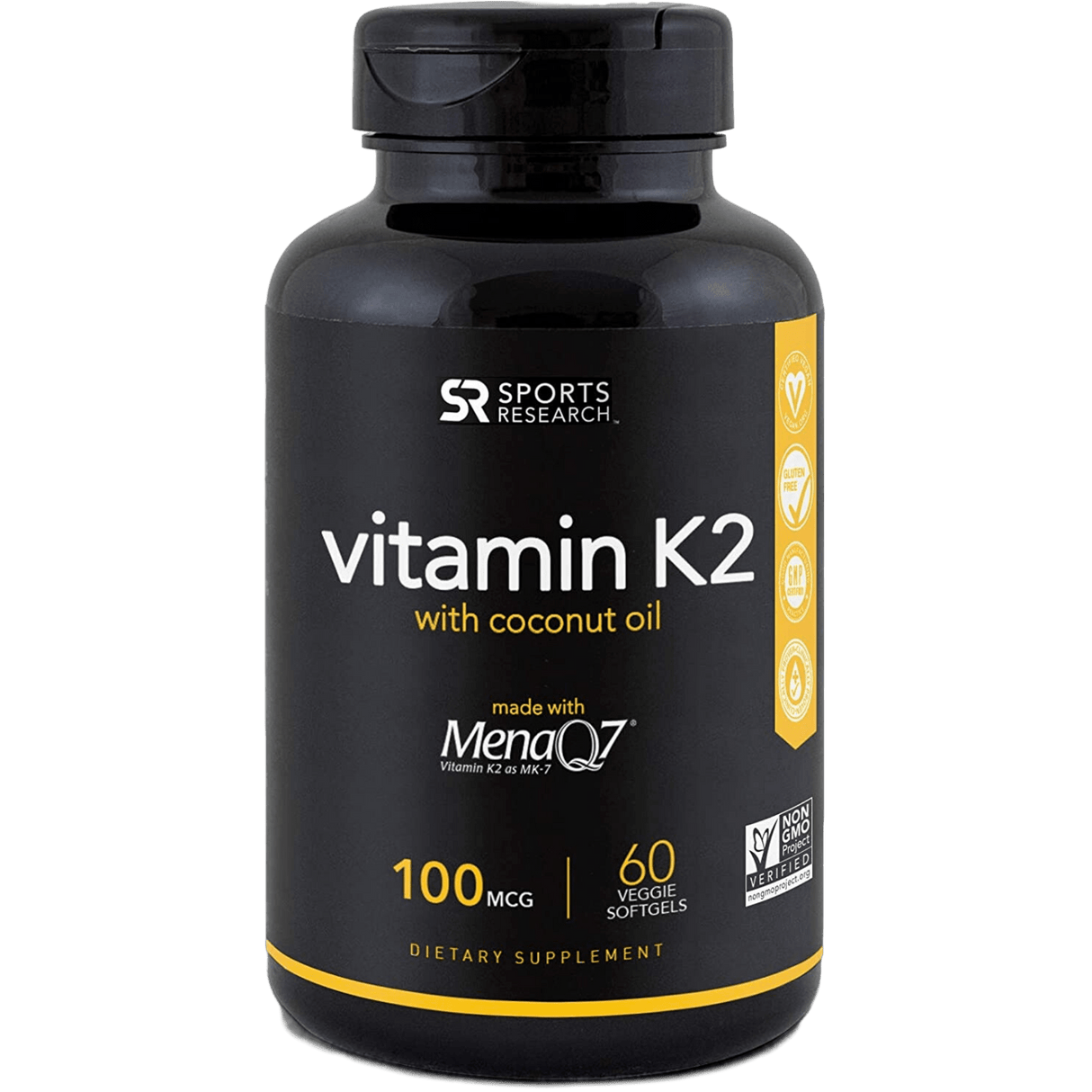 Sports Research Vitamin K2 with Coconut Oil -  60 Cápsulas Blandas Vegetales - Haz Tu Pedido