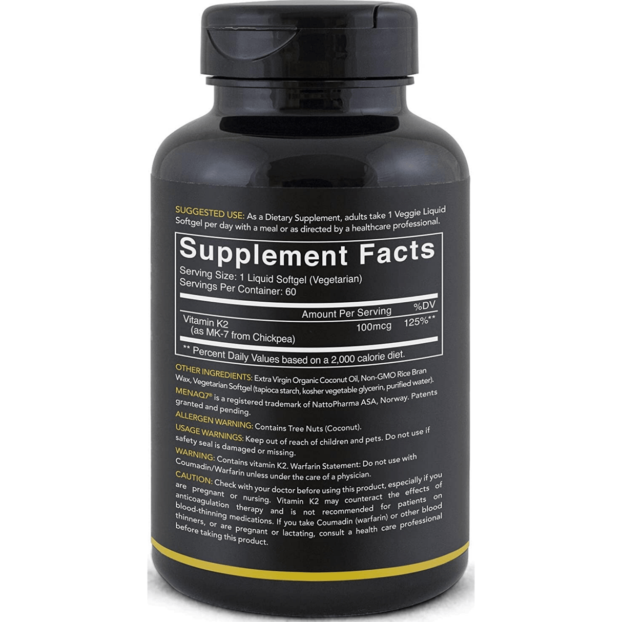 Sports Research Vitamin K2 with Coconut Oil -  60 Cápsulas Blandas Vegetales - Haz Tu Pedido