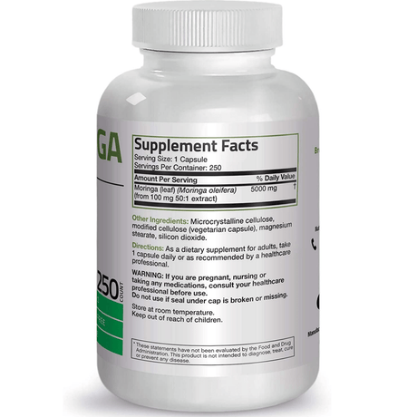Bronson Moringa 5000 mg - Vegetarian Capsules - Haz Tu Pedido