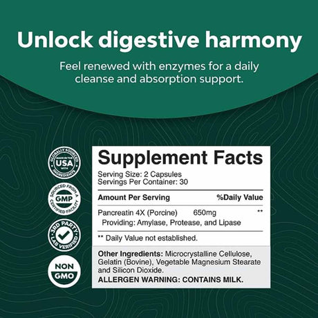 Enzimas Digestivas Pancreatina - Haz Tu Pedido