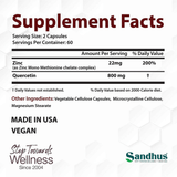 Sandhus Zinc Quercetin - 120 Capsulas Vegetarianas - Haz Tu Pedido