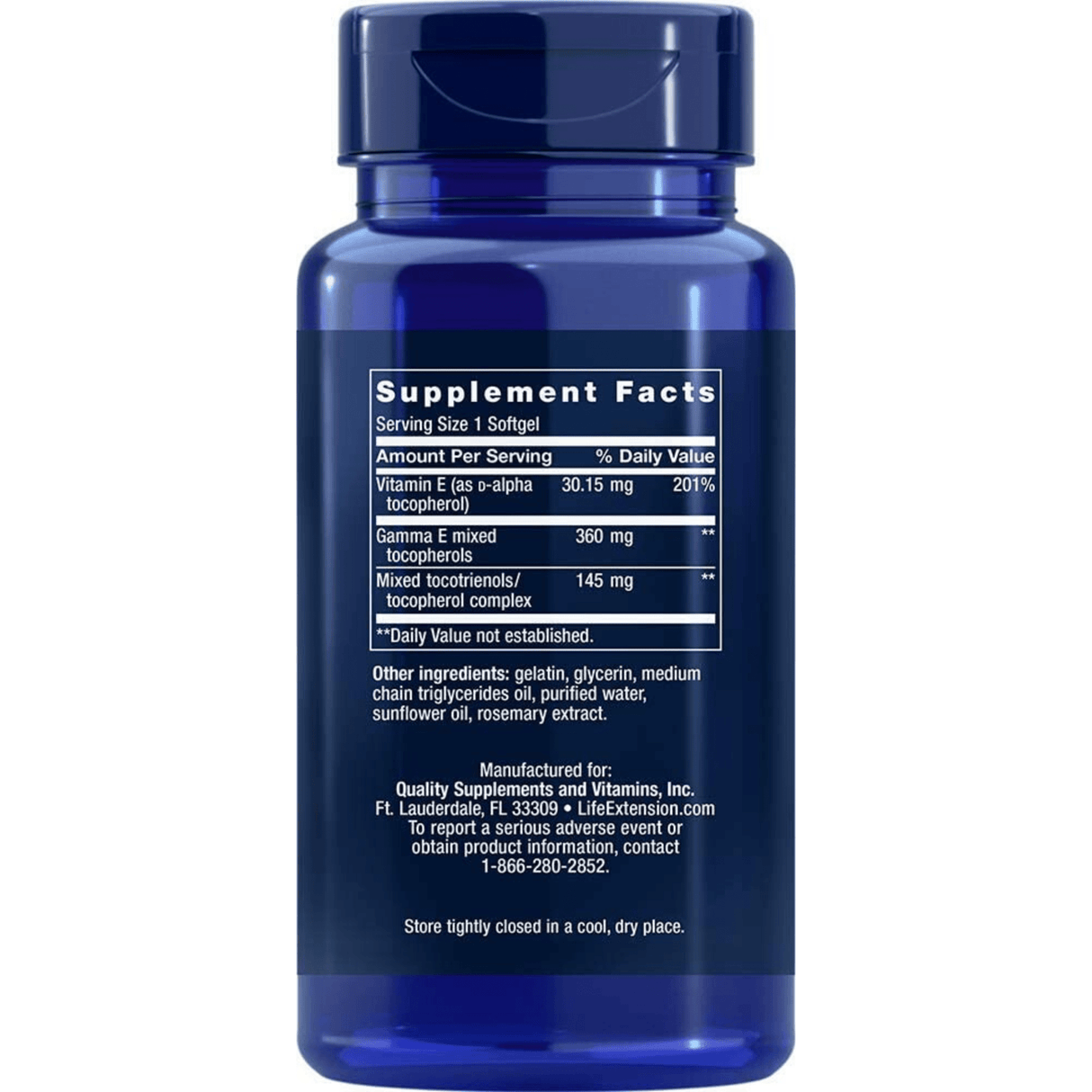 Life Extension Gamma E Mixed Tocopherols and Tocotrienols - 60 Cápsulas - Haz Tu Pedido