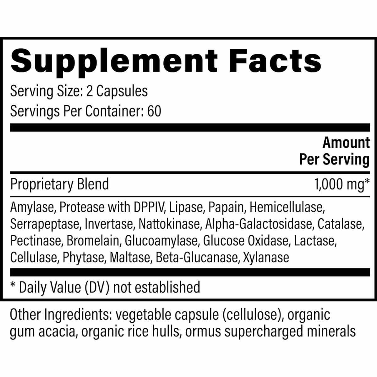 Enzimas Sistémicas y Digestivas - 120 Cápsulas - Haz Tu Pedido