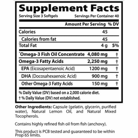 Omega 3 con DHA - 120 Cápsulas Blandas - Haz Tu Pedido