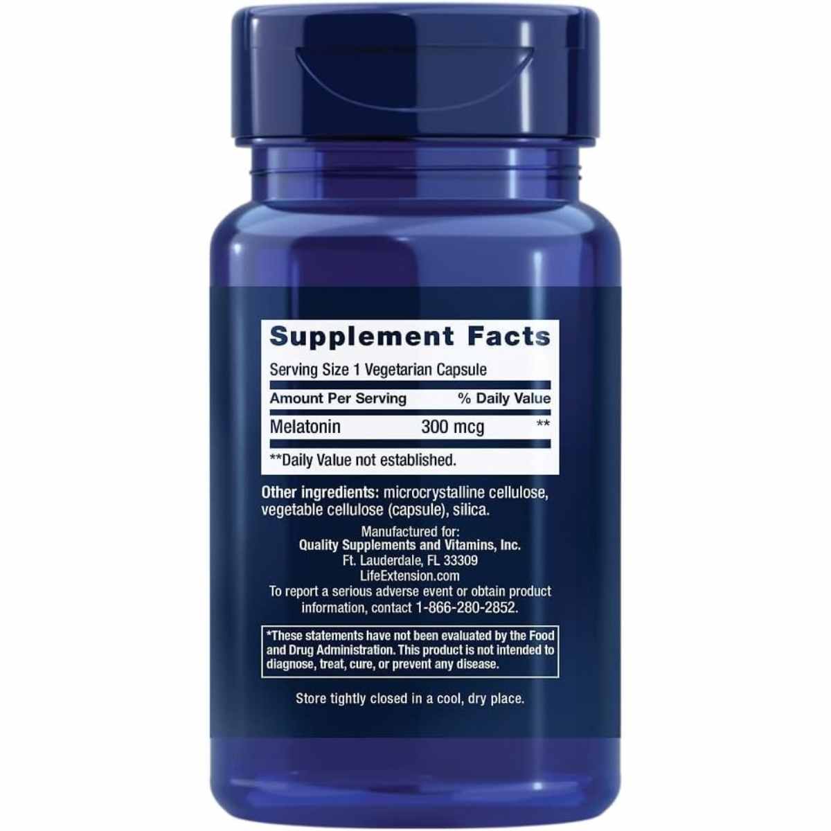 Melatonina 300 mcg - 100 Cápsulas - Haz Tu Pedido