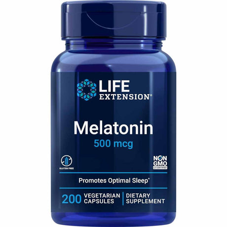 Melatonina - 500 mg - 200 Cápsulas Vegetarianas - Haz Tu Pedido