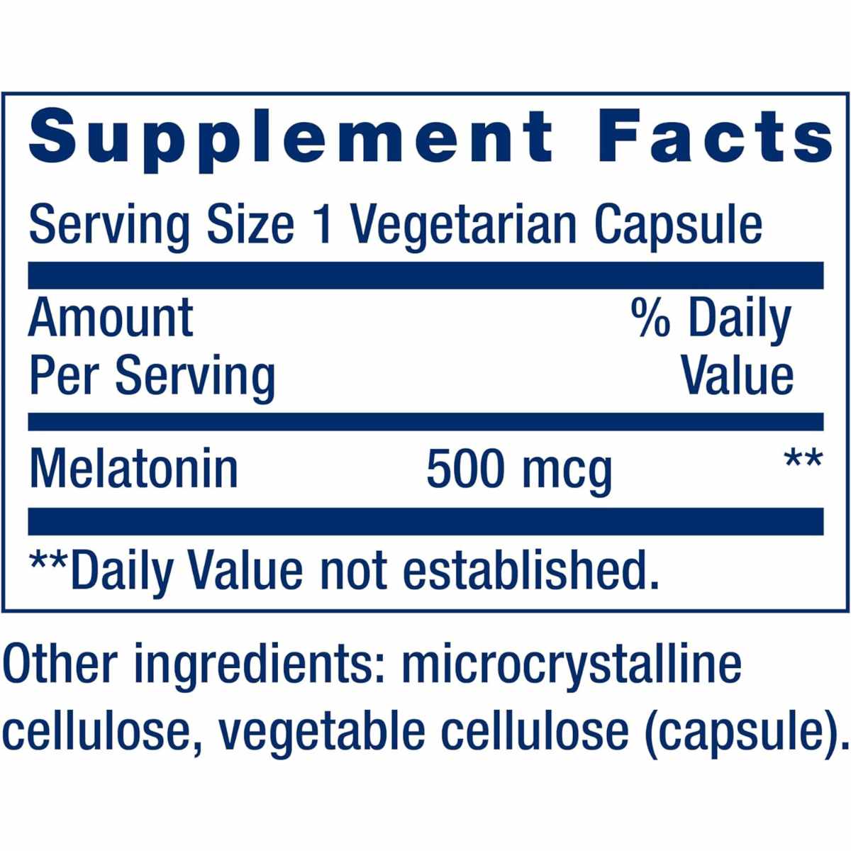 Melatonina - 500 mg - 200 Cápsulas Vegetarianas - Haz Tu Pedido