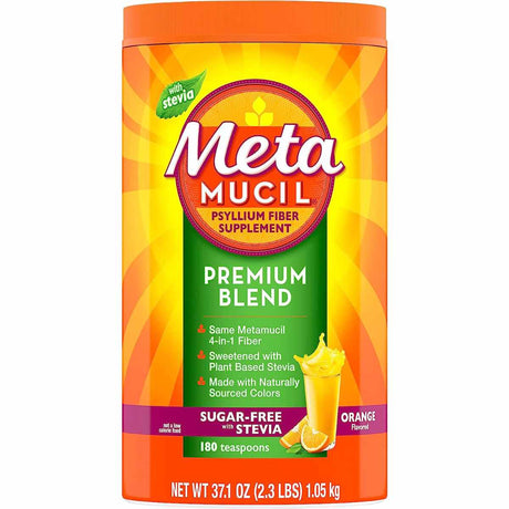 Metamucil Mezcla Premium Sin azúcar con Stevia - Naranja - Haz Tu Pedido