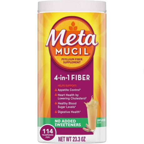 Metamucil Cáscara de Psyllium Sin Edulcorantes - 660 g - Haz Tu Pedido