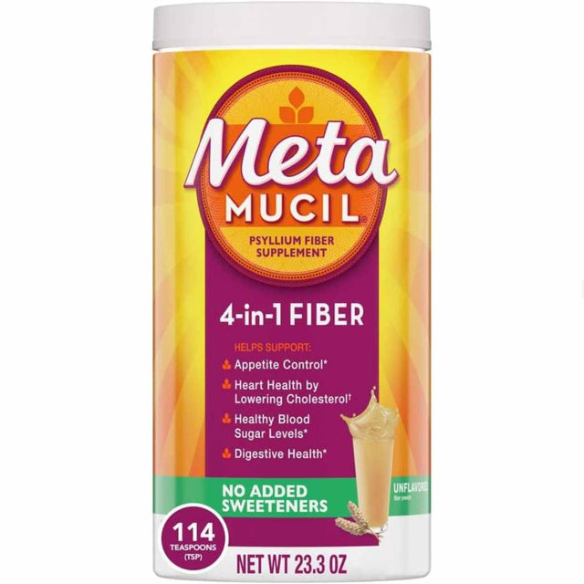 Metamucil Cáscara de Psyllium Sin Edulcorantes - 660 g - Haz Tu Pedido