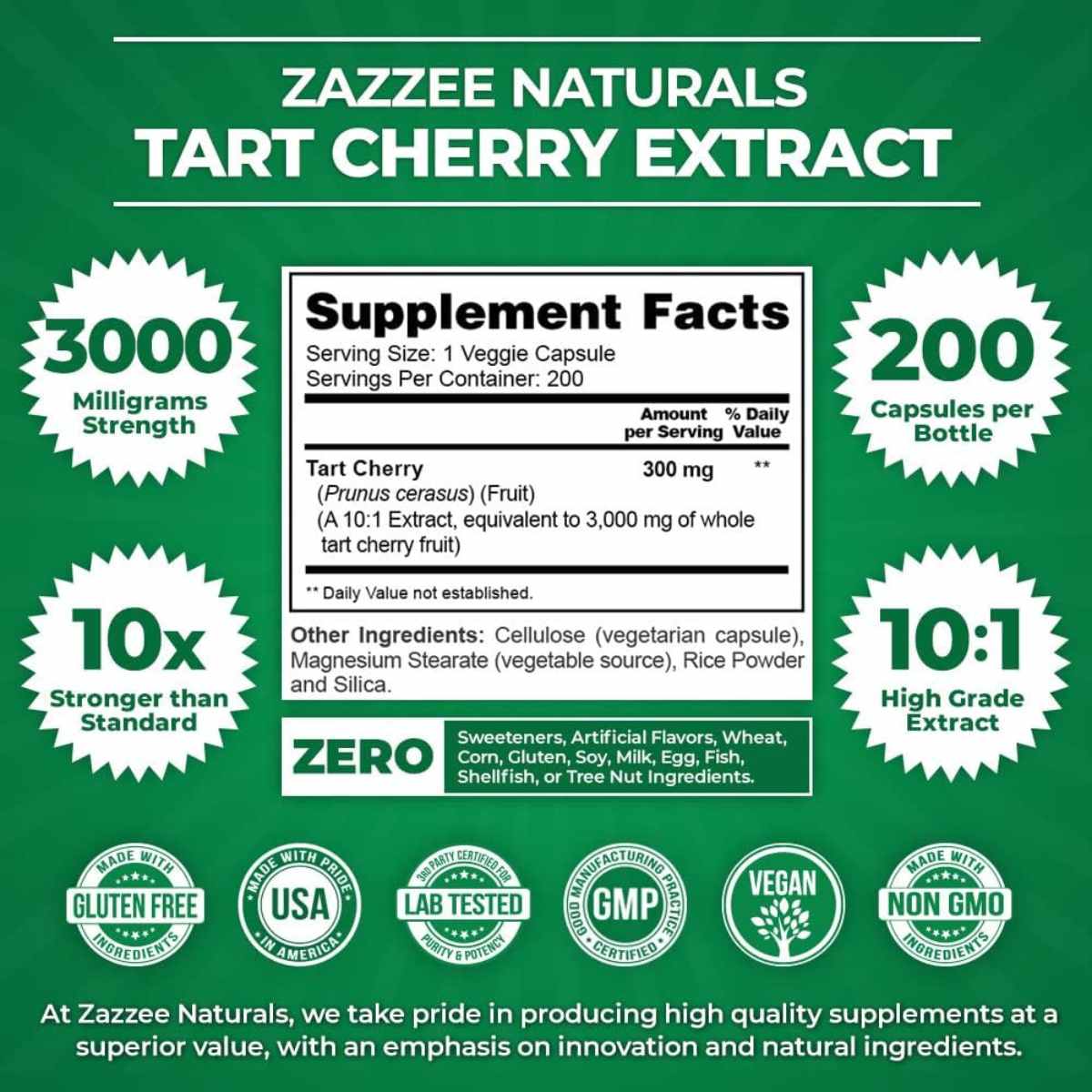 Extracto de Cereza Aromática - 3000 mg - 200 Cápsulas - Haz Tu Pedido