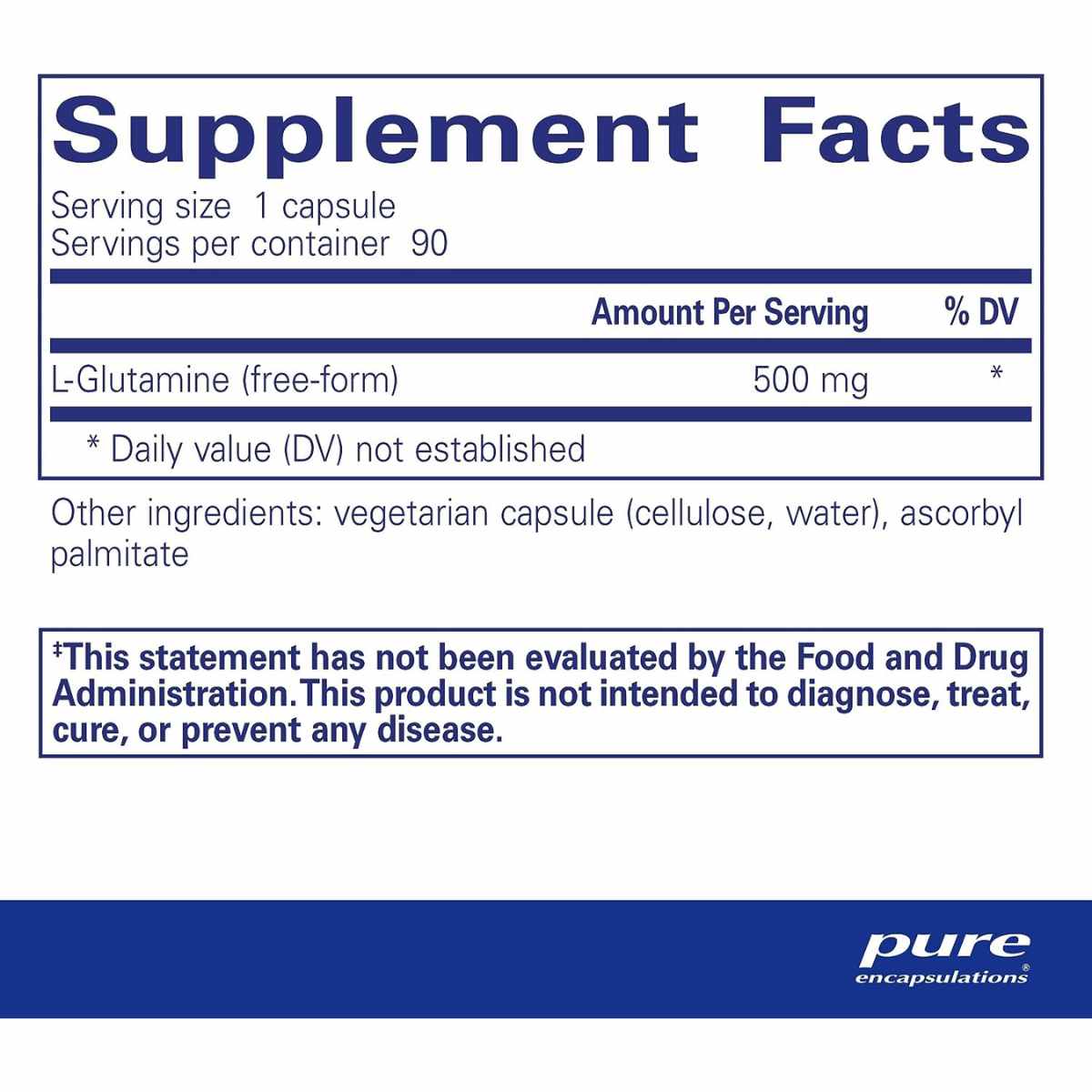 L-Glutamina - 500 mg - 90 Cápsulas - Haz Tu Pedido