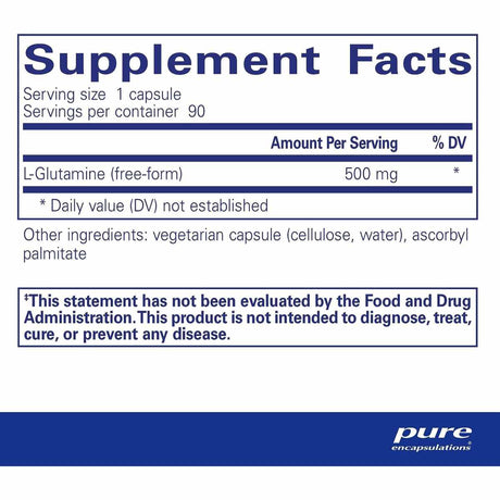 L-Glutamina - 500 mg - 90 Cápsulas - Haz Tu Pedido