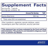 Taurina 500mg - 60Capsulas - Haz Tu Pedido