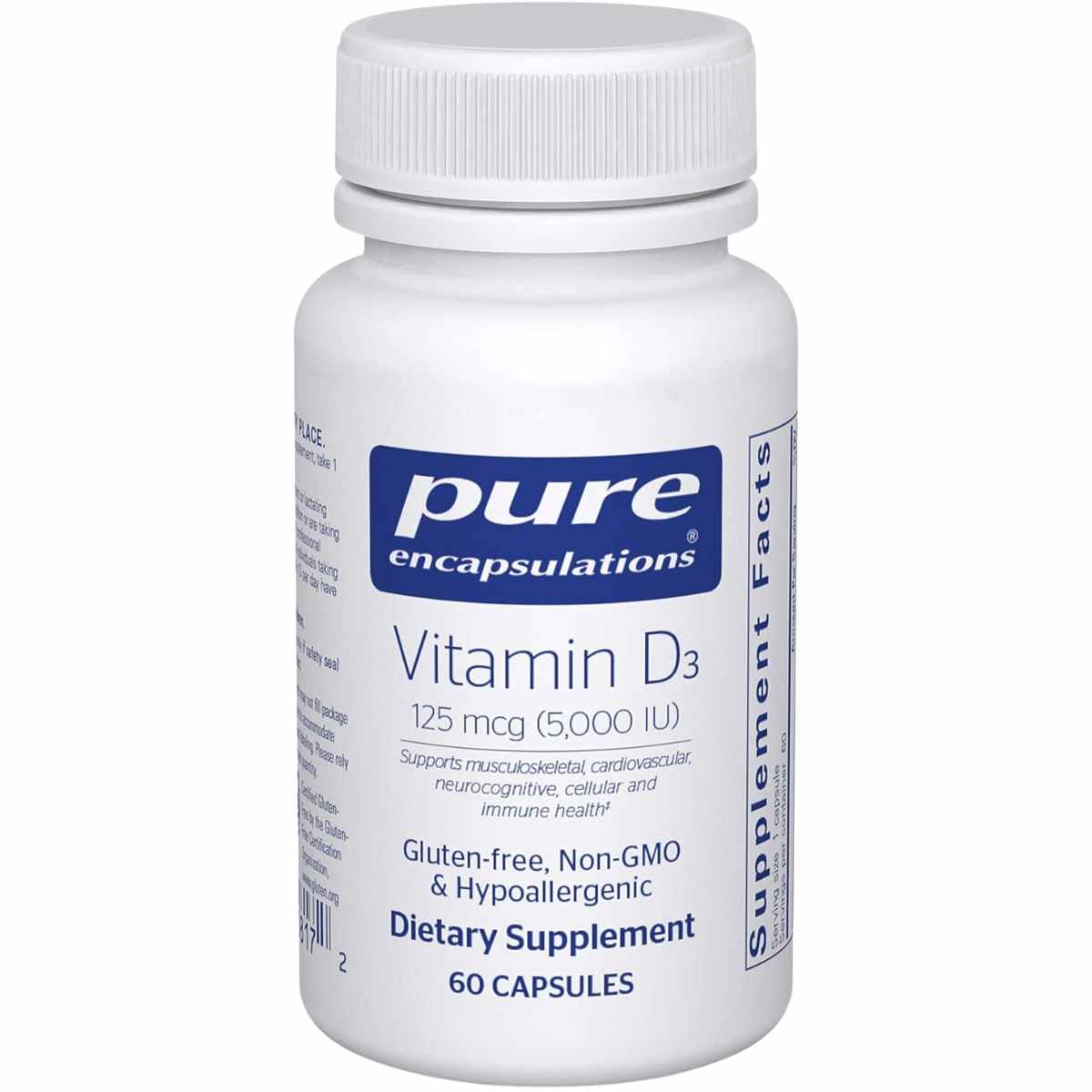 Pure Encapsulations Vitamina D3 5000 IU - 60 Cápsulas - Haz Tu Pedido