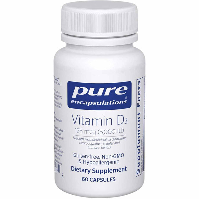 Pure Encapsulations Vitamina D3 5000 IU - 60 Cápsulas - Haz Tu Pedido