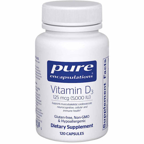 Pure Encapsulations Vitamina D3 5000 IU - 120 Cápsulas - Haz Tu Pedido