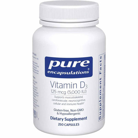 Pure Encapsulations Vitamina D3 5 IU - 250 Cápsulas - Haz Tu Pedido