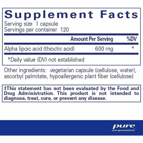 Ácido Alfa Lipoico - 600Mg - Haz Tu Pedido