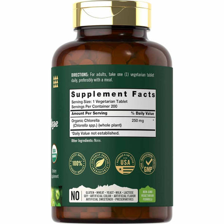 Alga Clorela - 500 mg - 200 Cápsulas de Liberación Rápida - Haz Tu Pedido