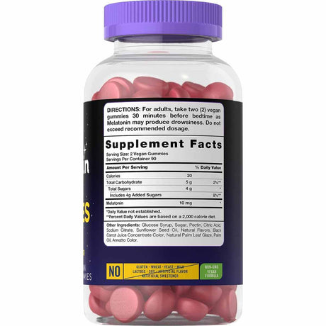 Melatonina 10 mg - 180 Gomitas - Haz Tu Pedido