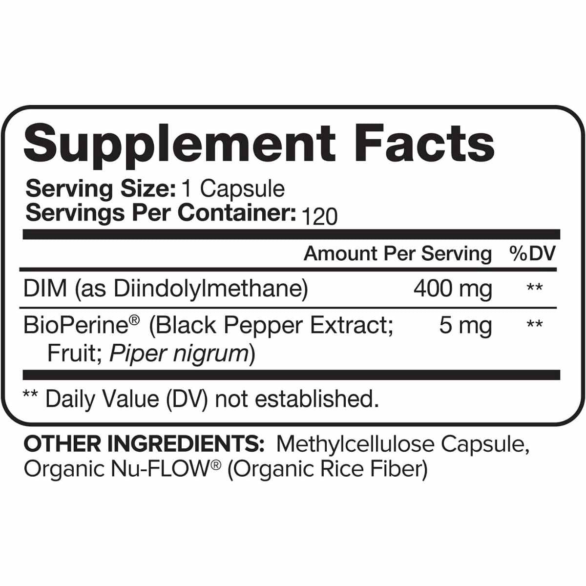 Diindolilmetano 400 mg - 120 Cápsulas - Haz Tu Pedido