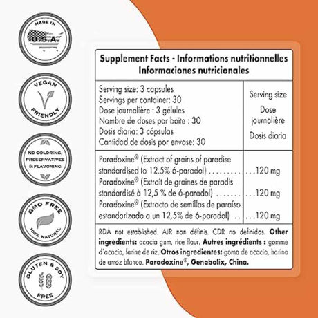 Paradoxine 120 mg - 90 Cápsulas Vegetarianas - Haz Tu Pedido