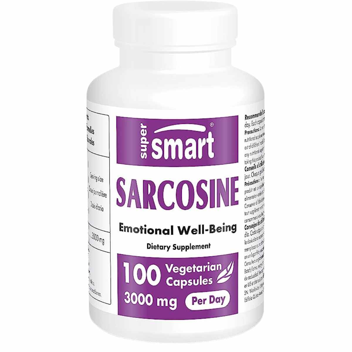 Sarcosine 3000 mg - 100 Cápsulas Vegetarianas - Haz Tu Pedido