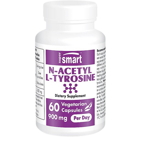 N-acetil L-tirosina 900 mg - 60 Cápsulas Vegetarianas - Haz Tu Pedido