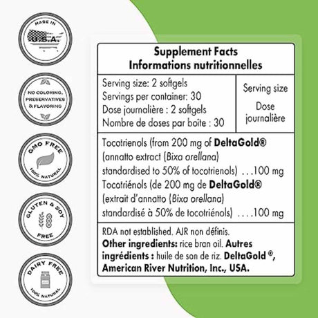 Achiote Tocotrienoles 100 mg - 60 Cápsulas Blandas - Haz Tu Pedido
