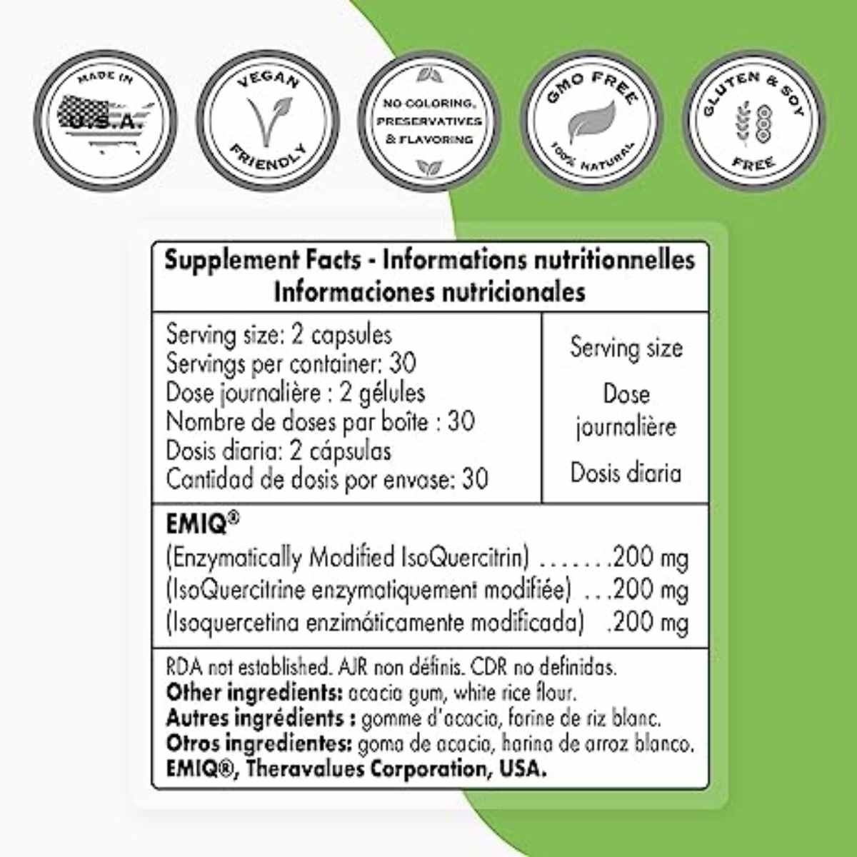 Isoquercitrina 200 mg - 60 Cápsulas Vegetarianas - Haz Tu Pedido