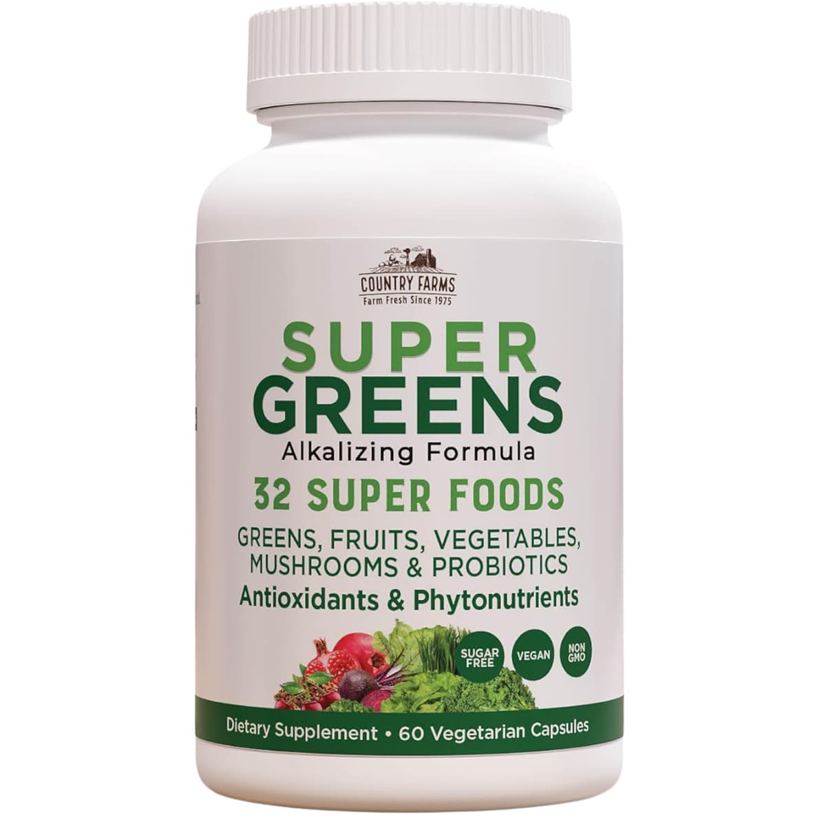 Country Farms Super Greens - 60 Cápsulas