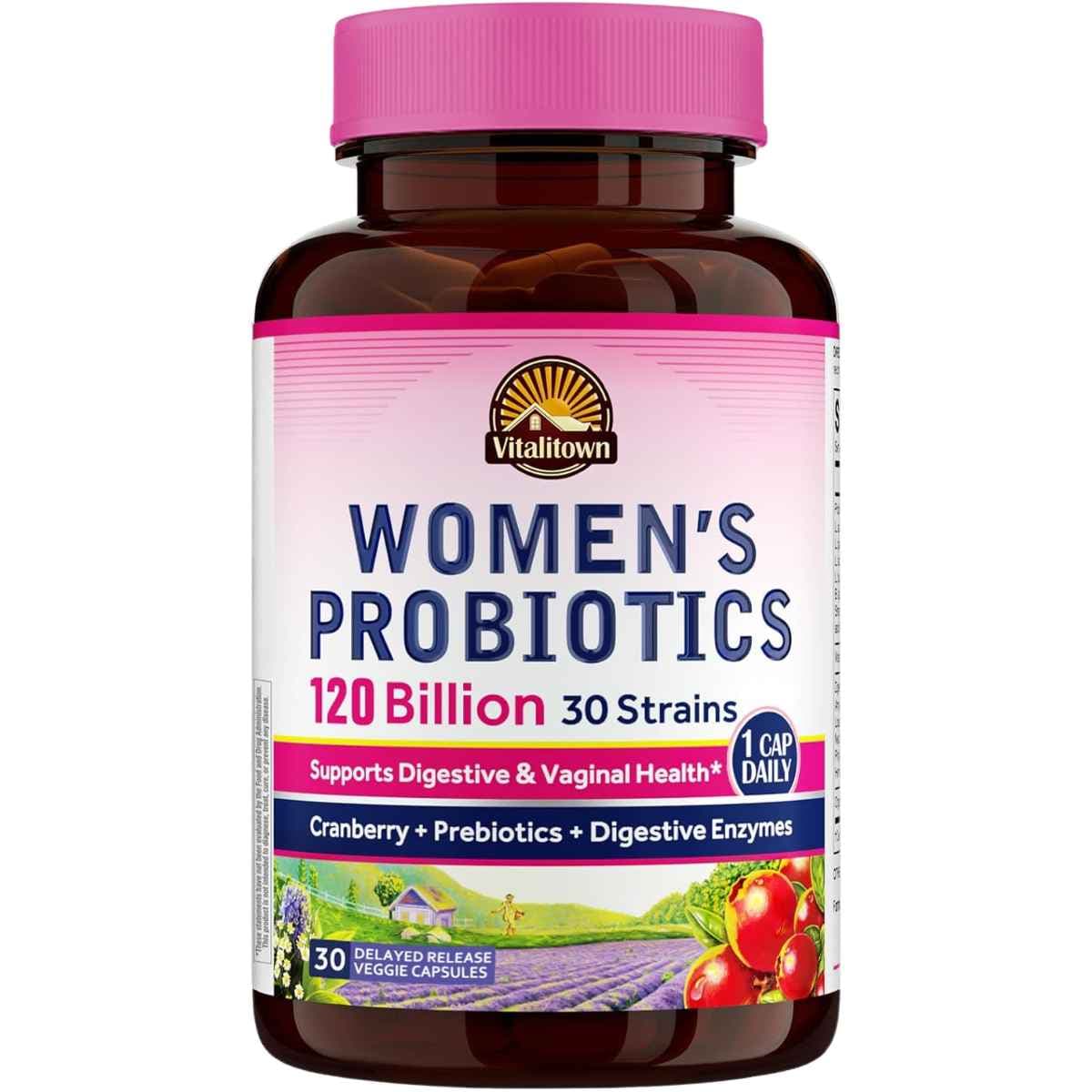 Vitalitown - Probióticos para Mujer (120 Billion CFUs - Cápsulas)