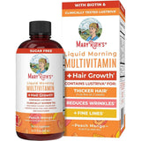 MaryRuth Organics - Multivitamínico Líquido Matutino + Crecimiento Cabello Peach Mango (10.000 mcg Biotina - 450 mL)