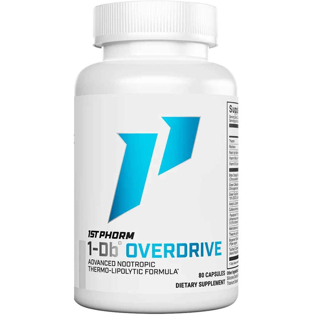 Frasco de suplemento 1st Phorm 1-Db Overdrive Fórmula Metabólica 80 cápsulas