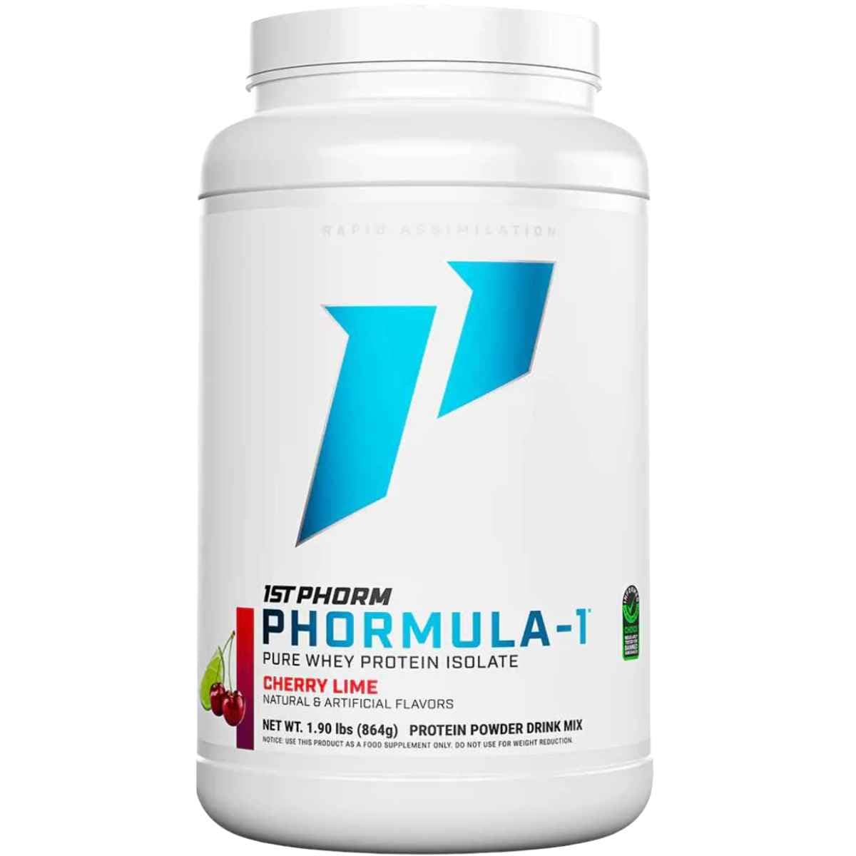 Frasco de suplemento 1st Phorm Aislado de Proteína de Suero Phormula-1 Lima Cereza