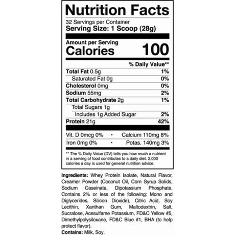 Tabla nutricional del suplemento 1st Phorm Aislado de Proteína de Suero Phormula-1 Sandía Jugosa
