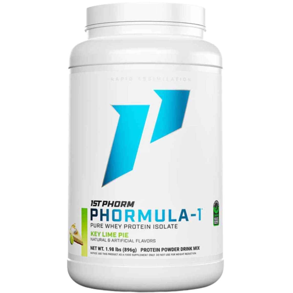 Frasco de suplemento 1st Phorm Aislado de Proteína de Suero Phormula-1 Tarta de Lima