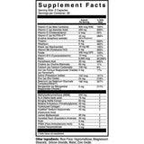 Tabla nutricional del suplemento 1st Phorm Apoyo Cabello Piel y Uñas 90 cápsulas veganas
