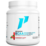 Frasco de suplemento 1st Phorm BCAAs sabor Caramelo de Fresa 16.9 oz polvo