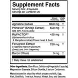Tabla nutricional del suplemento 1st Phorm Conquest HD 80 cápsulas