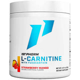 Envase de suplemento 1st Phorm L-Carnitina con Fucoxantina sabor fresa mango 60 servicios