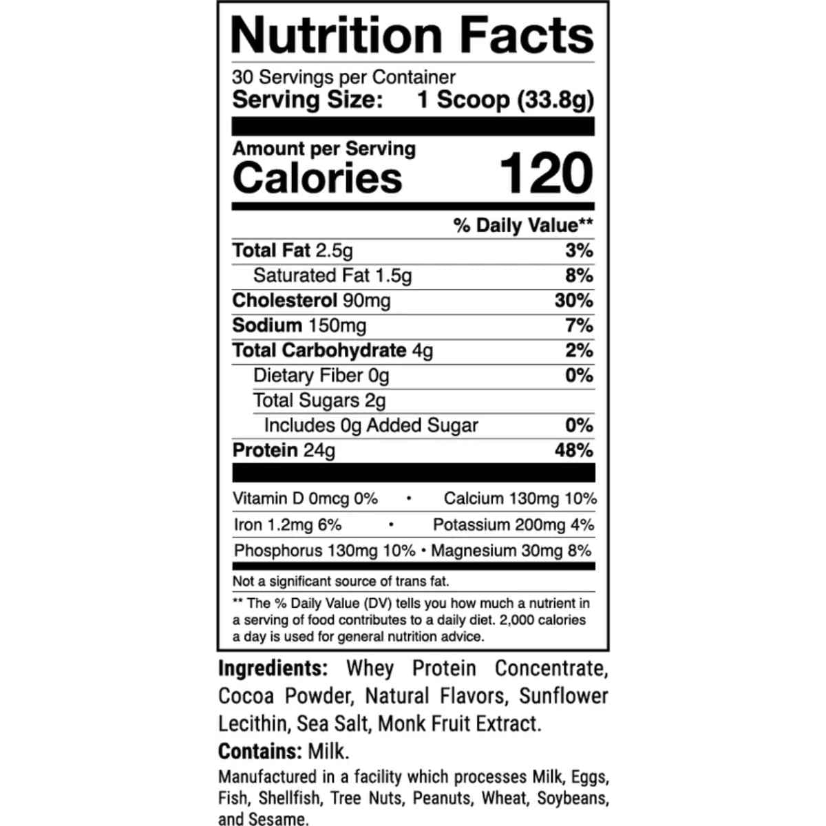 Tabla nutricional del suplemento 1st Phorm Level-1 Natural Chocolate 2.24 lbs