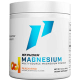 Frasco de suplemento 1st Phorm Magnesio sabor Anillo de Melocotón 420 mg 90 porciones